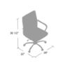 Picture of Office Conference Chair with Arms, Chrome Base & Black Vinyl