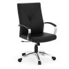 Picture of Office Conference Chair with Upholstered Seat & Chrome Base-Gray