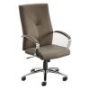 Picture of Office Conference Chair with Upholstered Seat & Chrome Base-Brown