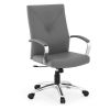 Picture of Office Conference Chair with Gray Upholstered Seat & Black Base