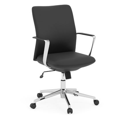 Picture of Executive Conference Chair with Antimicrobial Upholstery & Chrome Base-Black
