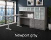 Picture of Adjustable Height L-Shaped Desk with Storage and Sit Stand Return