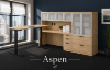 Picture of Adjustable Height L-Shaped Desk with Storage and Sit Stand Return