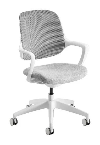 Picture of Mesh Back Office Chair with Adjustable Height & Tilt Control-Niro White and Gray