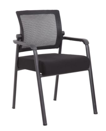 Picture of Stacking Chair with Arms, Mesh Back & Pivoting Lumbar Support