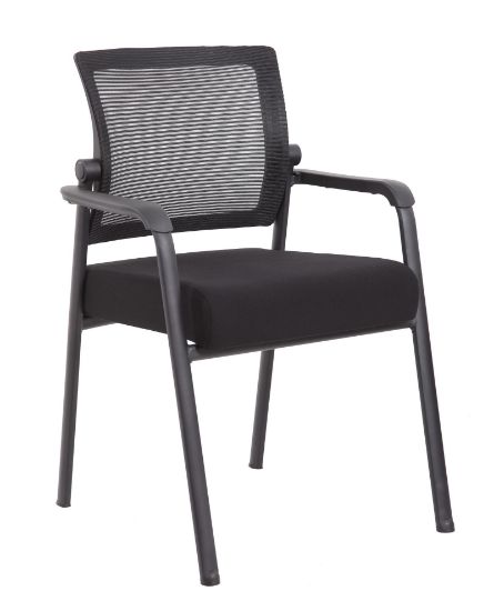 Picture of Stacking Chair with Arms, Mesh Back & Pivoting Lumbar Support