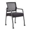 Picture of Rolling Stacking Chair with Casters, Mesh Back and Pivoting Lumbar Support