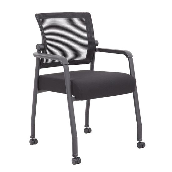Picture of Stackable Chair with Casters, Mesh Back & Arms