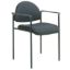 Picture of Stacking Reception Chair with Arms, Fabric Seat and Steel Frame