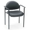 Picture of Stacking Reception Chair with Arms, Fabric Seat and Steel Frame