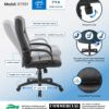 Picture of High Back Office Chair with Arms, Black Vinyl & Adjustable Tilt