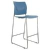 Picture of Bar Height Guest Chair with Chrome Frame & Fixed 30" Seat Height-Navy