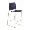Picture of Bar Height Guest Chair with Chrome Frame & Fixed 30" Seat Height-Navy