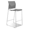 Picture of Bar Height Guest Chair with Chrome Frame & Fixed 30" Seat Height-White