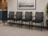 Picture of Premium Lobby Stacking Chair with Arms, Mesh Back and Waterfall Seat Edge