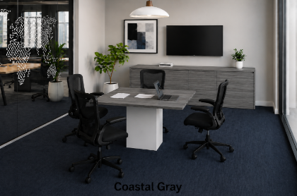 Picture of Modular Square Conference Table with Cube Base, Cable Management and Power Options