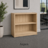 Picture of 30 Inch Office Bookcase with Adjustable Shelves and Open Storage
