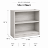 Picture of 30 Inch Office Bookcase with Adjustable Shelves and Open Storage