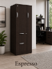 Picture of Executive Wardrobe Storage Cabinet with File Drawers, Shelves and Locking Doors