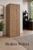 Picture of Executive Wardrobe Storage Cabinet with File Drawers, Shelves and Locking Doors