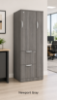 Picture of Executive Wardrobe Storage Cabinet with File Drawers, Shelves and Locking Doors