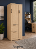 Picture of Executive Wardrobe Storage Cabinet with File Drawers, Shelves and Locking Doors