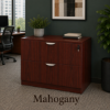 Picture of Executive 2 Drawer Lateral File Cabinet with Locking Drawers for Office Storage-Mahogany