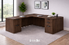 Picture of Executive L Shaped Desk with Drawers, Locking Storage and Cable Management