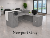 Picture of Executive Modern Reception Desk with Transaction Counter, Locking Drawers and Cable Management