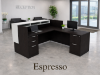Picture of Executive Modern Reception Desk with Transaction Counter, Locking Drawers and Cable Management