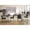 Picture of Premium Rolling Stacking Guest Chair with Arms, Fabric Seat and Casters