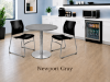 Picture of Modern Round Cafe Table with Brushed Metal Base and Scratch Resistant Top