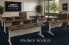 Picture of Flip Top Nesting Training Table with Modesty Panel and Locking Casters