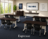 Picture of Flip Top Nesting Training Table with Modesty Panel and Locking Casters