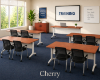 Picture of Flip Top Nesting Training Table with Modesty Panel and Locking Casters