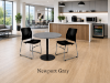Picture of Modern Round Cafe Table with Black Metal Base and Scratch Resistant Top