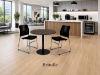 Picture of Modern Round Cafe Table with Black Metal Base and Scratch Resistant Top
