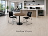Picture of Modern Round Cafe Table with Black Metal Base and Scratch Resistant Top