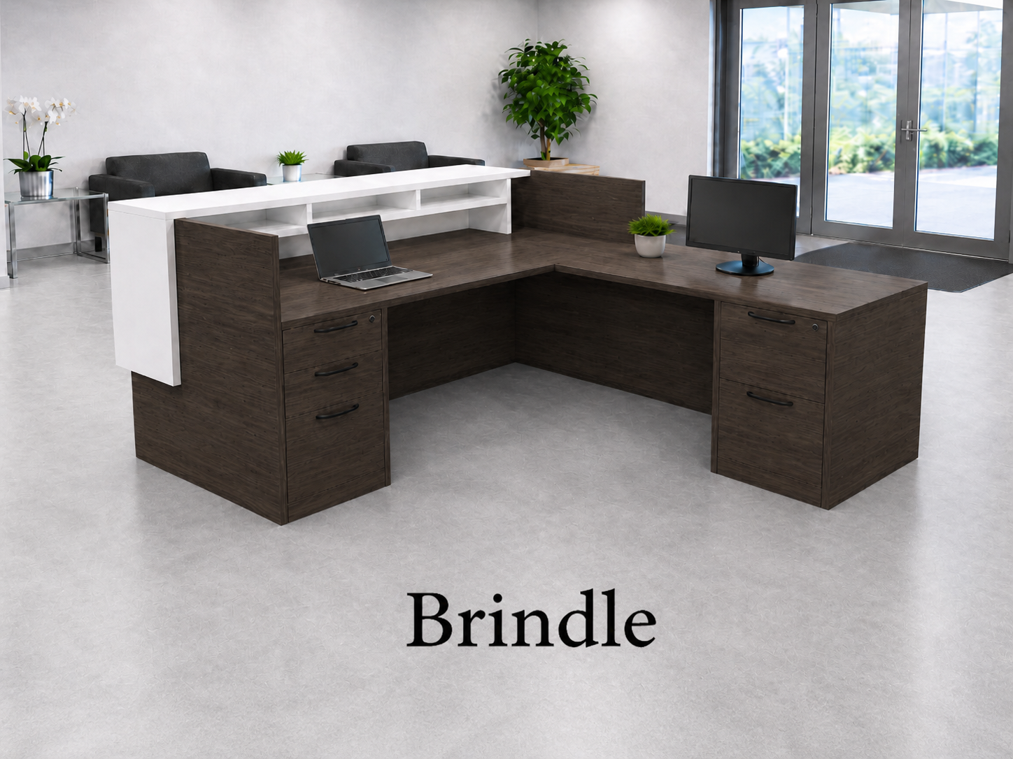 Executive Modern Reception Desk with Transaction Counter | Choice ...