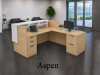Picture of Executive Modern Reception Desk with Transaction Counter, Locking Drawers and Cable Management