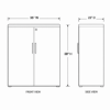 Picture of Modern Office Storage Cabinet with Locking Doors and Adjustable Shelf