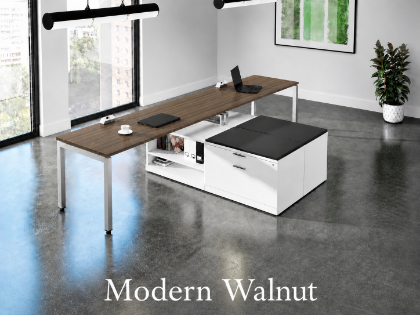 Picture of Executive 2 Person Desk with Storage
