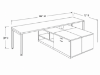 Picture of Executive 2 Person Desk with Storage