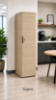 Picture of Executive Narrow Tall Office Storage Cabinet with Locking Doors and Adjustable Shelves