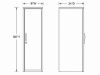 Picture of Executive Narrow Tall Office Storage Cabinet with Locking Doors and Adjustable Shelves