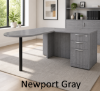 Picture of L Shaped Peninsula Desk with Storage, Reversible Return and Drawers