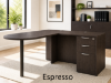 Picture of L Shaped Peninsula Desk with Storage, Reversible Return and Drawers