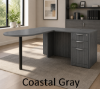 Picture of L Shaped Peninsula Desk with Storage, Reversible Return and Drawers