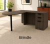 Picture of L Shaped Peninsula Desk with Storage, Reversible Return and Drawers
