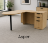 Picture of L Shaped Peninsula Desk with Storage, Reversible Return and Drawers